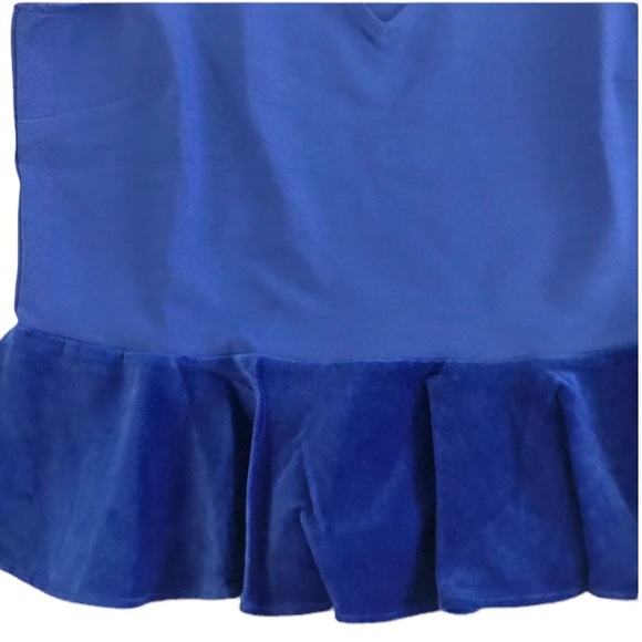 J.Crew Harbour View Sleeveless Blue Velvet Peplum Top, Size Large - NWT - Picture 7 of 14